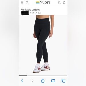 Vuori Rib Studio Legging - Black